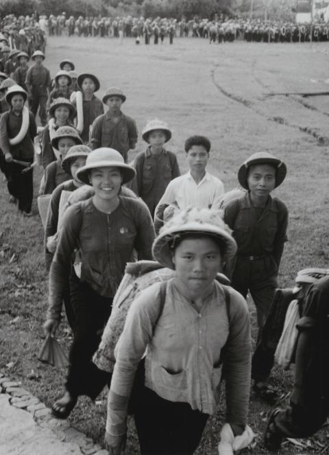 Young North Vietnamese join the Youth Shock Brigades Against the Americans for National Salvation. (PBS/Courtesy of Vietnam News Agency)