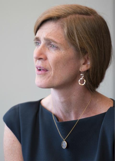 Samantha Power at the United Nations in June 2016 (Wikimedia Commons/Department of Defense/Navy Petty Officer 2nd Class Dominique A. Pineiro) Samantha Power at the United Nations in June 2016 (Wikimedia Commons/Department of Defense/Navy Petty Officer 2nd Class Dominique A. Pineiro)