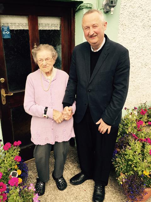 Nancy Stewart and Fr. Gerard Breen (Photo courtesy of Louise Coghlan) 