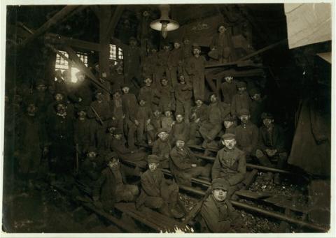Noon hour at the Ewen Breaker of Pennsylvania Coal Company in South Pittston, Pennsylvania, 1911 (National Child Labor Committee collection, Library of Congress, Prints and Photographs Division/Lewis Wickes Hine) Noon hour at the Ewen Breaker of Pennsylvania Coal Company in South Pittston, Pennsylvania, 1911 (National Child Labor Committee collection, Library of Congress, Prints and Photographs Division/Lewis Wickes Hine)