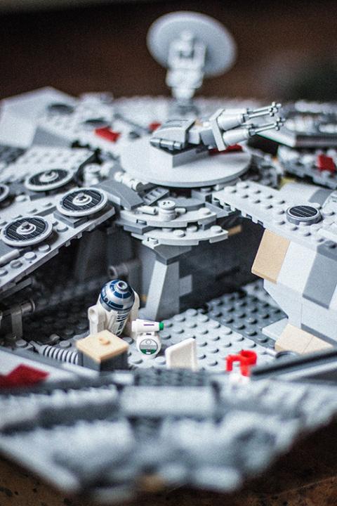 Lego "Star Wars" minifigures of droids R2-D2 and D-0 inside a Lego model of the Millennium Falcon ship. (Unsplash/Kristine Tumanyan) Lego "Star Wars" minifigures of droids R2-D2 and D-0 inside a Lego model of the Millennium Falcon ship. (Unsplash/Kristine Tumanyan)