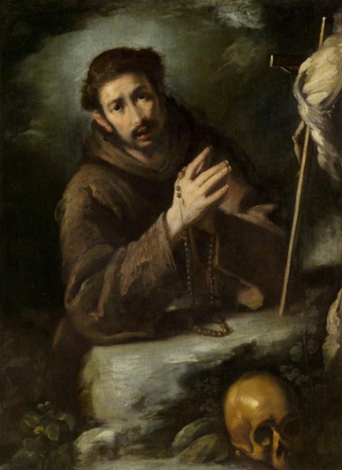 "St. Francis in Prayer," a 17th-century oil on canvas painting by Bernardo Strozzi (CNS/Courtesy of National Gallery of Art) "St. Francis in Prayer," a 17th-century oil on canvas painting by Bernardo Strozzi (CNS/Courtesy of National Gallery of Art)