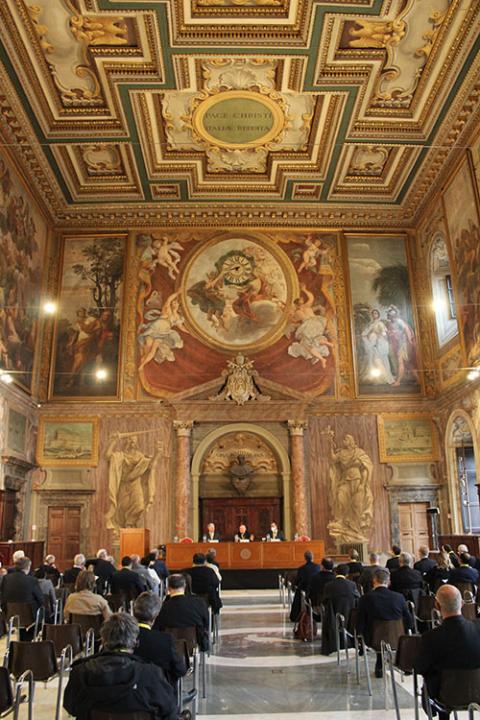 A symposium on "The Challenge of Artificial Intelligence for Human Society and the Idea of the Human Person," organized by the Vatican's Pontifical Council for Culture and the German Embassy to the Holy See, is held Oct. 21 in Rome.
