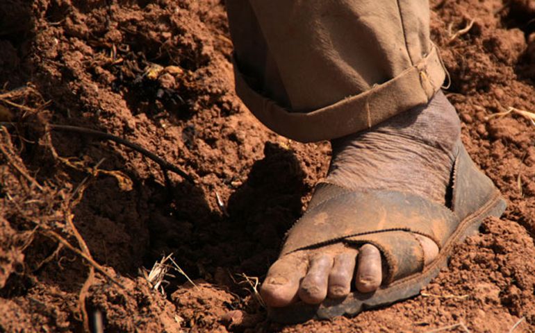 strappy square heels