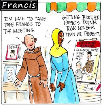 Francis, the comic strip: Brother Fabio gets his 15 minutes of fame