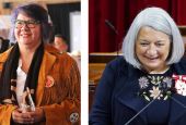 A combination photo shows RoseAnne Archibald, the new national chief of the Assembly of First Nations in Canada, and Mary Simon, the new governor general of Canada. (CNS photo/Laura Barrios, Anishinabek Nation, and Sean Kilpatrick, pool via Reuters) Edito