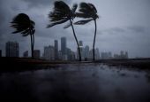 Miami's skyline is seen before the arrival of Hurricane Irma Sept. 9, 2017. (CNS photo/Carlos Barria, Reuters)