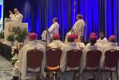 Bishops and priests are seen during the June 23 opening Mass of the "Alive in Christ: Young, Diverse, Prophetic Voices Journeying Together" national multicultural gathering in Chicago. (CNS/Courtesy U.S. Conference of Catholic Bishops)