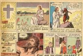 The comic book "Treasure Chest of Fun & Fact," published 1946-1972, focused on Catholic doctrine and American patriotism. Above are two panels from "God's Gift is Lent," in the first issue, dated March 12, 1946. (Courtesy of Catholic University of America