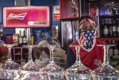 A bartender wears a face mask to protect against COVID-19 at the Mustang Sally Restaurant in Pretoria, South Africa, on Nov. 4, 2020, the day of the U.S. presidential election. (AP)