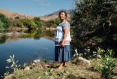 Carmen Santiago Alonso was a Catholic activist and Indigenous rights proponent in Oaxaca, Mexico. She headed the Flor y Canto Center for Indigenous Rights, which she founded in 1995 to fight for local water and land rights. (RNS/Noel Rojo)