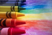Rainbow flag in crayon (Unsplash/Bill Nino)