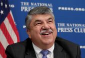 Longtime AFL-CIO President Richard Trumka is seen in an April 4, 2017. Trumka, a Catholic, died Aug. 5, 2021, at age 72. (CNS/Reuters/Yuri Gripas)