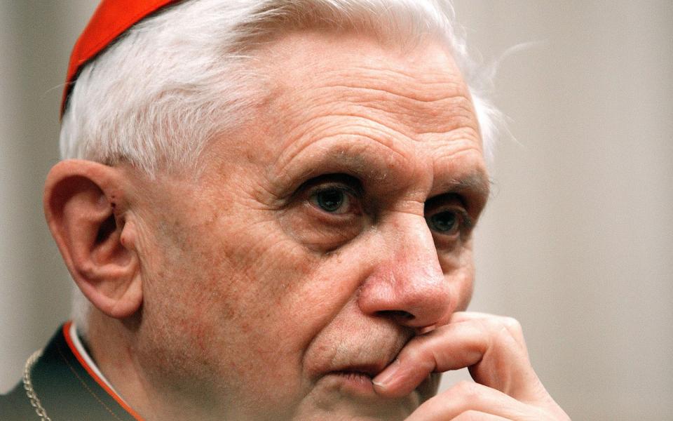 German Cardinal Joseph Ratzinger, then prefect of the Congregation for the Doctrine of the Faith, is pictured in a 2002 file photo. (CNS photo from Catholic Press photo)