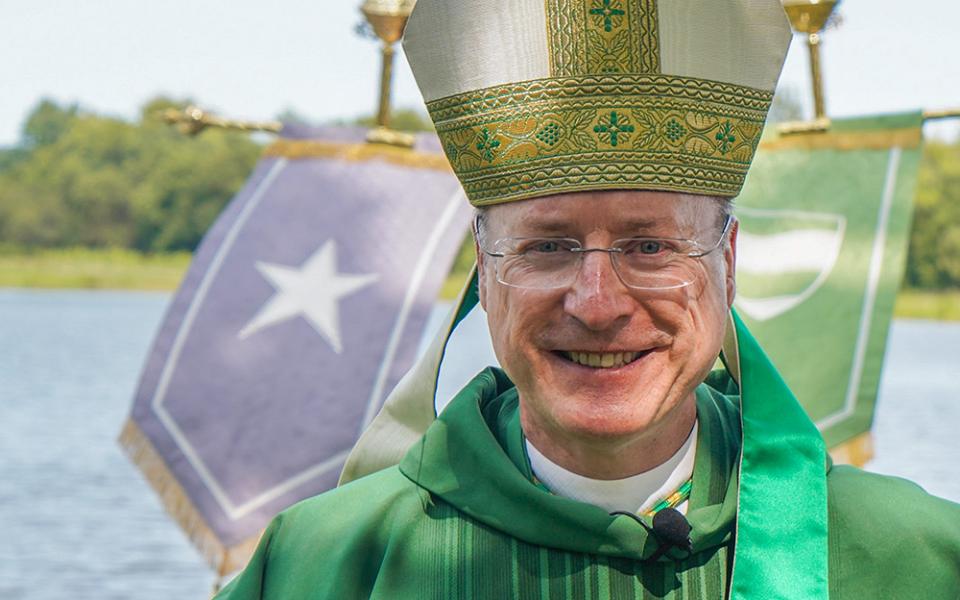 Bishop Shawn McKnight of Jefferson City, Missouri, in September 2024. McKnight is now archbishop-elect for the Archdiocese of Kansas City, Kansas. (OSV News/ The Catholic Missourian/Jay Nies)