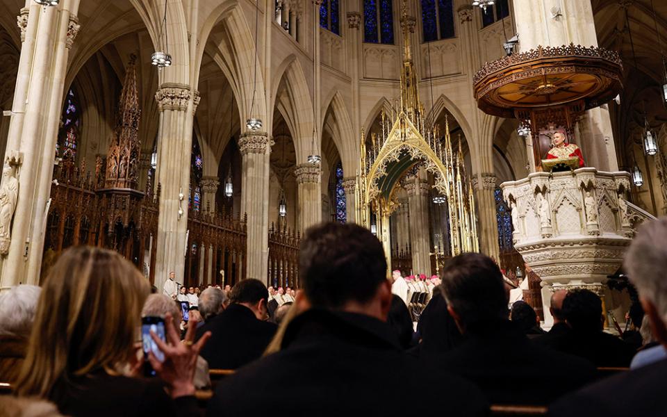 Archbishop Ronald A. Hicks delivers the homily during his installation Mass as the new archbishop of New York at St. Patrick's Cathedral in New York City Feb. 6, 2026. (OSV News/Stefan Jeremiah pool via Reuters)