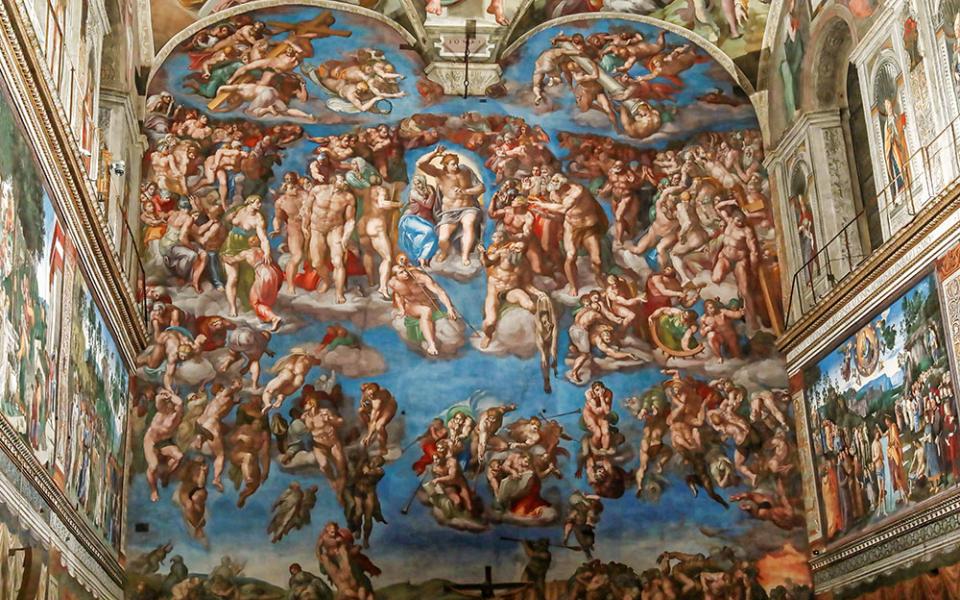 Michelangelo's 16th-century fresco "The Last Judgment" in the Sistine Chapel at the Vatican (Wikimedia Commons/Burkhard Mücke)