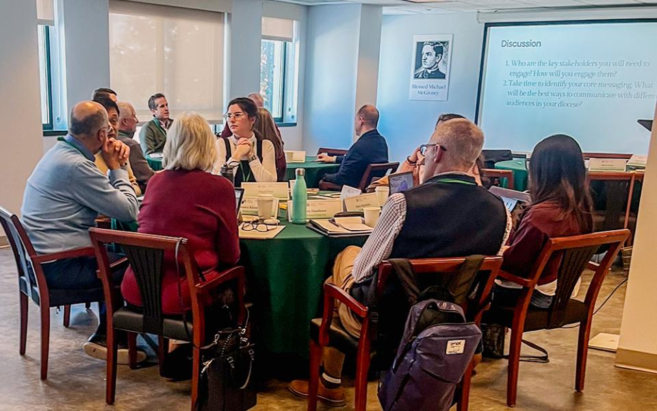 Staff members from 19 U.S. dioceses take part in a workshop on developing Laudato Si' action plans at the headquarters of the U.S. Conference of Catholic Bishops in Washington D.C. in January 2026. (Joshua van Cleef)