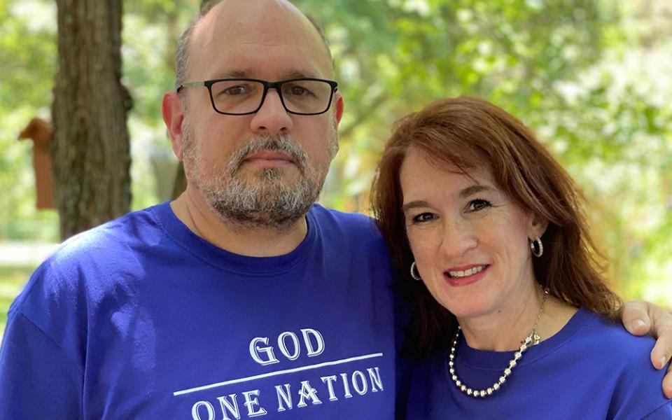 Scott Peyton and his wife Letitia are pictured in July 2020. Peyton is a Catholic deacon who in May 2024 appealed his excommunication after leaving the church in the aftermath of his son's abuse case. (Courtesy of Scott Peyton) 