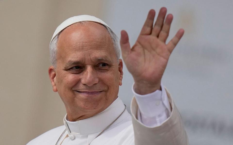 Pope Leo XIV arrives for his weekly general audience in St. Peter's Square at the Vatican May 13, 2026. (AP/Alessandra Tarantino)