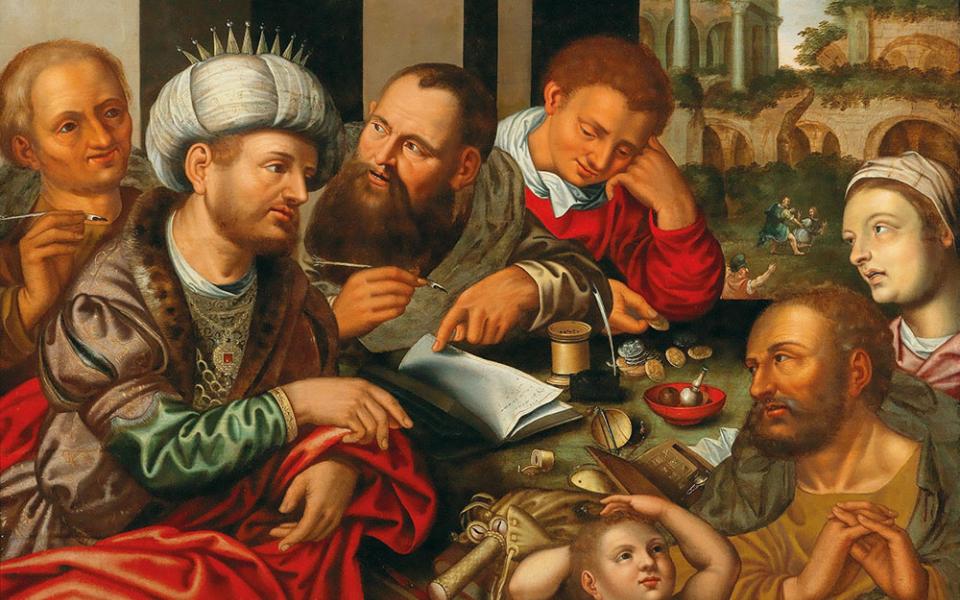 "The Parable of the Merciless Creditor," 16th-century painting by Flemish artist Jan Sanders Van Hemessen (Artvee)