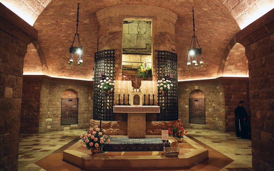 The tomb of St. Francis of Assisi in Assisi, Italy, is seen as it is accessible to pilgrims year-round. (OSV News/Courtesy of Basilica of St. Francis of Assisi)