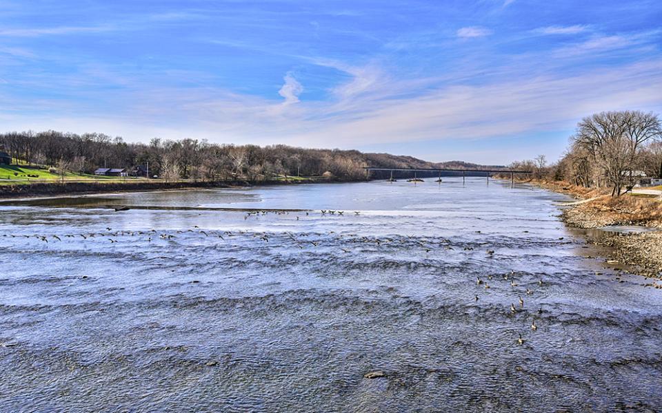 The Des Moines River is seen at Bentonsport, Iowa. (Dreamstime/Adam Wineke)