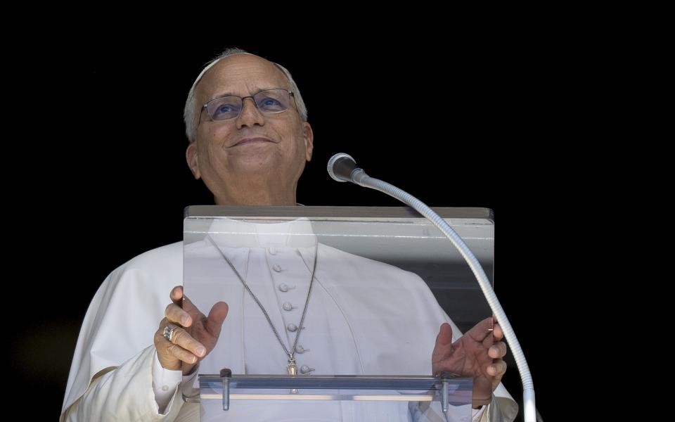 Pope Leo XIV is seen after the Angelus prayer in St. Peter's Square at the Vatican Sept. 13, 2026. After the Angelus on Oct. 11, he announced that he would undergo surgery to remove a lung nodule. (OSV News photo/Matteo Pernaselci, Vatican Media)
