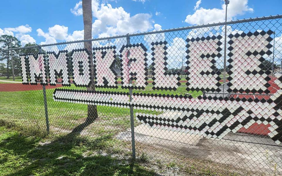 Outside of Immokalee High School in Immokalee, Florida (GSR photo/Chris Herlinger)