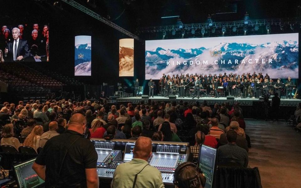 Southern Baptist pastors gather in June 2019 in Birmingham, Alabama, during a conference ahead of the denomination's annual meeting, which drew more than 8,000 delegates.