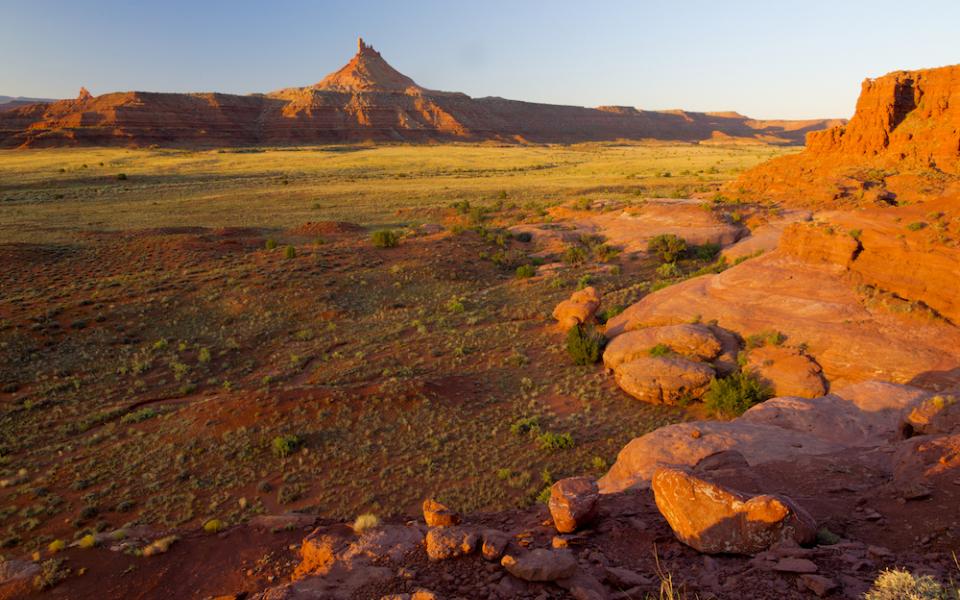 View of the Indian Creek area of Bears Ears National Monument. Some Native Americans living near the area fear designation as a federal protected area will jeopardize their ability to engage in traditional practices. (Bureau of Land Management)