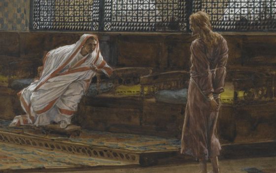 "Jesus Before Pilate, First Interview" (1886-94, detail) by James Tissot (Brooklyn Museum)