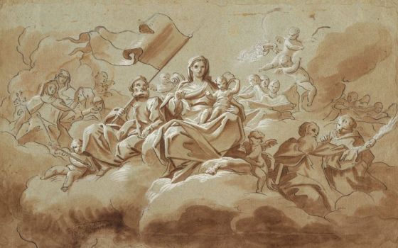 "The Virgin and Child Surrounded by Saints," ca. 1759, Anonymous (Artvee)