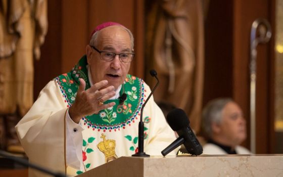 Bishop Felipe J. Estévez of St. Augustine, Florida, speaks in this October 2019 photo. Estévez is among about 3% of Hispanic/Latino clergy in the U.S. church. (CNS/St. Augustine Catholic)