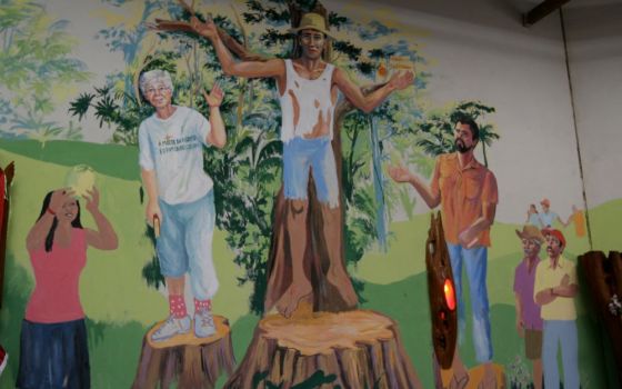 Mural of Dorothy Stang in chapel in Anapu, Brazil (Barbara Fraser)