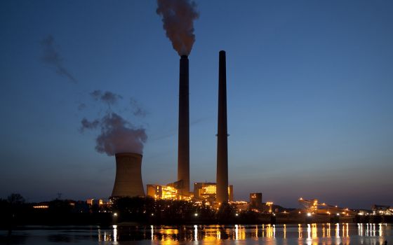 Smoke from the American Electric Power's coal-fired Mountaineer Power Plant, along the banks of the Ohio River in New Haven, West Virginia, is seen in this file photo. (CNS/Jim West)