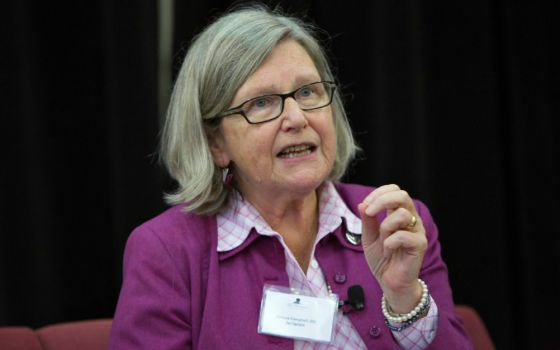 Social Service Sr. Simone Campbell, executive director of the Catholic social justice lobbying group Network (CNS/Nancy Wiechec)