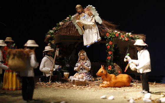 A Nativity scene given by Panama's Embassy to the Holy See is pictured at an exhibition of 100 Nativity scenes at the Vatican Dec. 7, 2018. (CNS/Paul Haring)