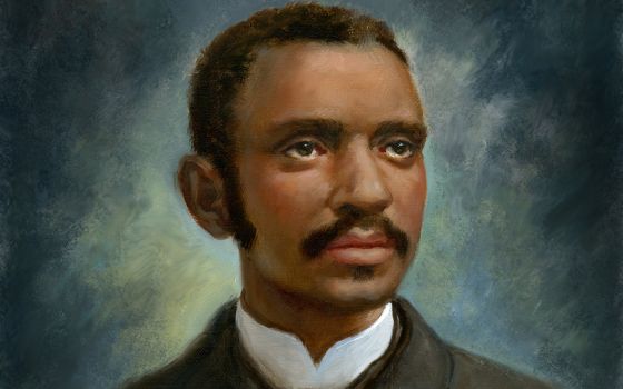 Daniel Rudd (1854-1933), who published the first black Catholic weekly newspaper in Cincinnati, the American Catholic Tribune, is portrayed in an undated painting. (CNS/Courtesy of National Black Catholic Congress)