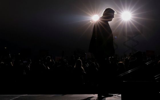 President Donald Trump is seen at a campaign rally in Reno, Nevada, Sept. 12. (CNS/Reuters/Jonathan Ernst)