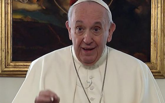 In a video message released by the Pope's Worldwide Prayer Network Aug. 3, Pope Francis offered his prayer intention for the month of August. (CNS screenshot/Vatican Media)