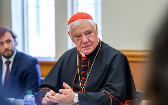 Cardinal Gerhard Müller, prefect of the Congregation for the Doctrine of the Faith from 2012 to 2017, speaks at the University of Notre Dame Oct. 27 in Indiana. (CNS/Matt Cashore, University of Notre Dame/courtesy of Today's Catholic)