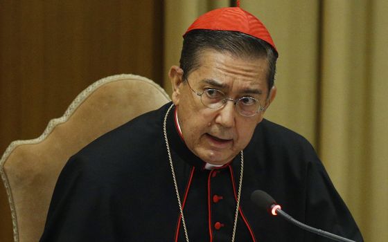 Cardinal Miguel Ángel Ayuso Guixot, president of the Pontifical Council for Interreligious Dialogue, speaks at a news conference for the release of Pope Francis' encyclical "Fratelli Tutti" at the Vatican in this Oct. 4, 2020, file photo. (CNS)