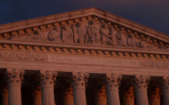 The sun sets at the U.S. Supreme Court building in Washington Nov. 29, 2021. (CNS photo/Leah Millis, Reuters)