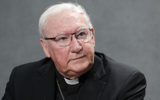 Bishop Brian Farrell, secretary of the Pontifical Council for Promoting Christian Unity, attends a news conference at the Vatican in this June 25, 2021, file photo. (CNS photo/Paul Haring)