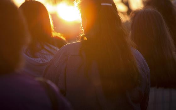 Members of the Tekakwitha Conference gather for a sunrise service July 24, 2014, during the Native American Catholic organization's 75th annual meeting in Fargo, North Dakota. (CNS/Nancy Wiechec)