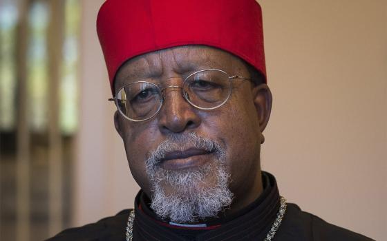 Ethiopian Cardinal Berhaneyesus Souraphiel of Addis Ababa is pictured at the headquarters of the U.S. Conference of Catholic Bishops in Washington Oct. 24, 2019.