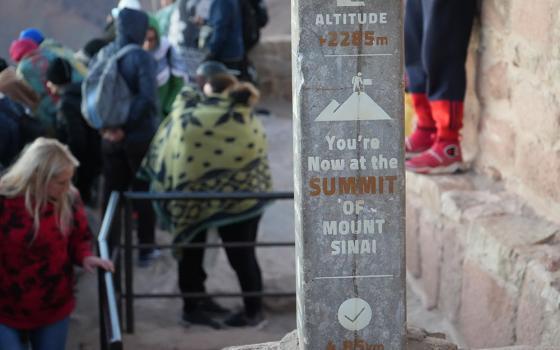 The peak of Mount Sinai, traditionally known as Jabal Musa, where, according to the Bible, Moses received the Ten Commandments (EarthBeat photo/Doreen Ajiambo)
