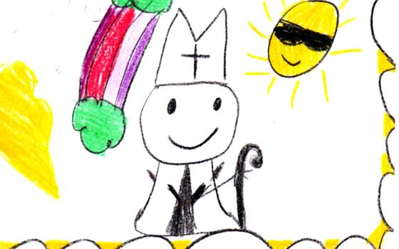 Artwork from a letter by a Robb Elementary student who wrote to Pope Francis (Courtesy of Catholic Extension/Juan Guajardo)