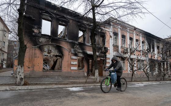 War destruction is seen in Izium, Ukraine, on Dec. 8. (Marcin Mazur)